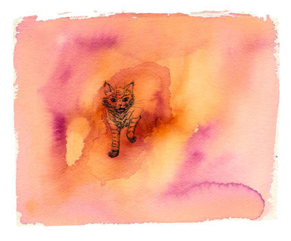 Watercolor Painting of a Cat